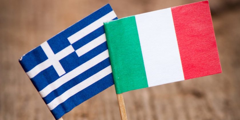 bandera grecia italia