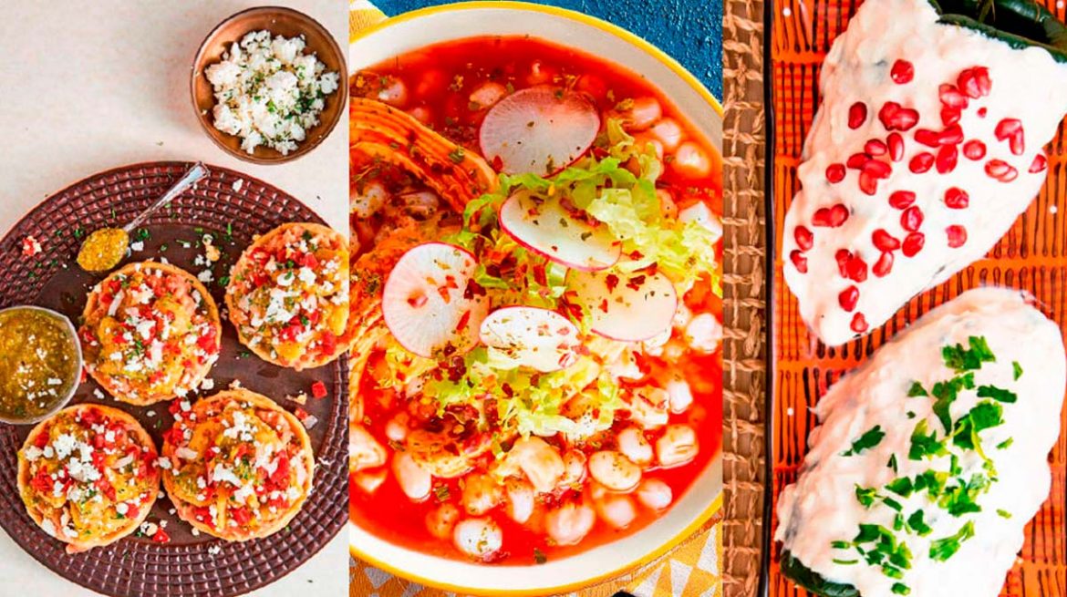 Distinta comida mexicana