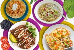 diferentes platos de comida mexicana